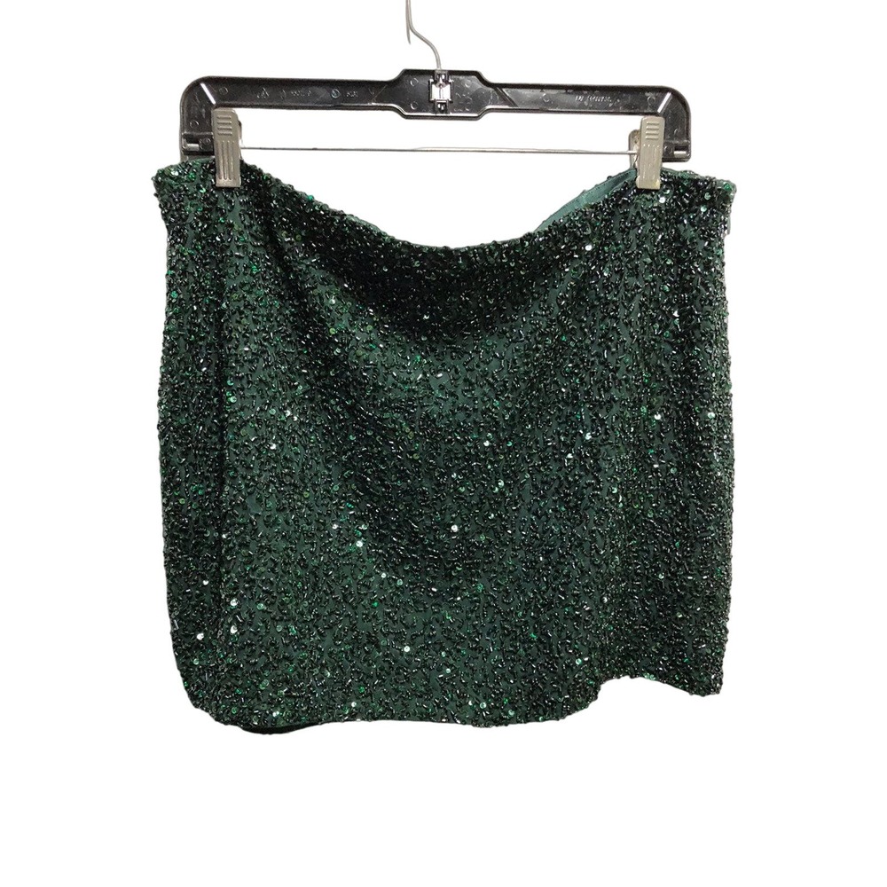 Haute Hippie Green Sequin Mini Skirt